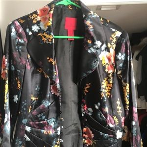 Silk flower blazer women’s